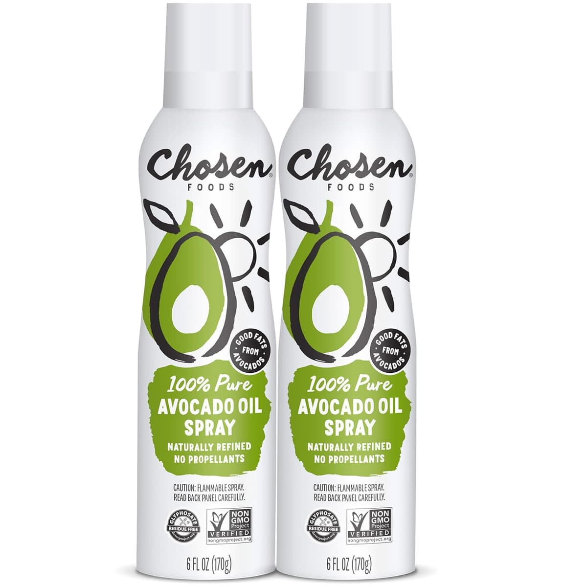 Chosen Foods 100% Pure Avocado Oil Spray - High Heat, Heart-Healthy