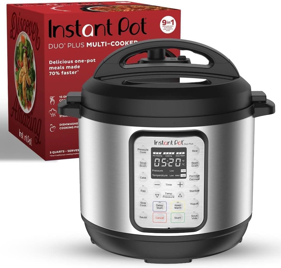 Instant Pot Duo Plus 6 Quart - Pressure Cooker, Slow Cooker, Rice Cooker