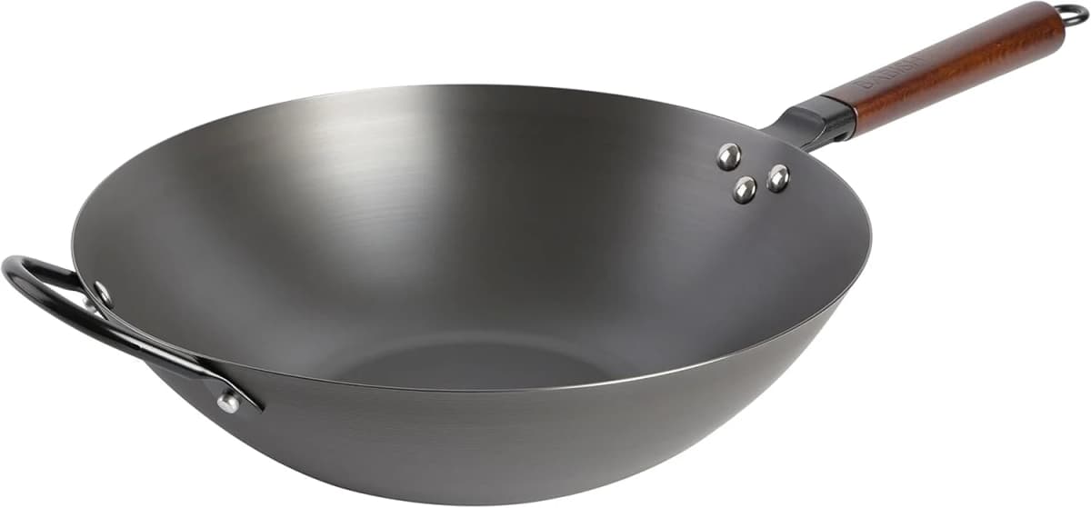 Babish Carbon Steel Wok 14 inch - Professional Grade