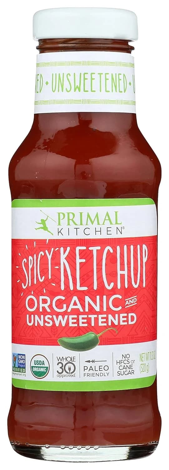 Primal Kitchen Unsweetened Ketchup - No sugar, no HFCS, just tomatoes and spices