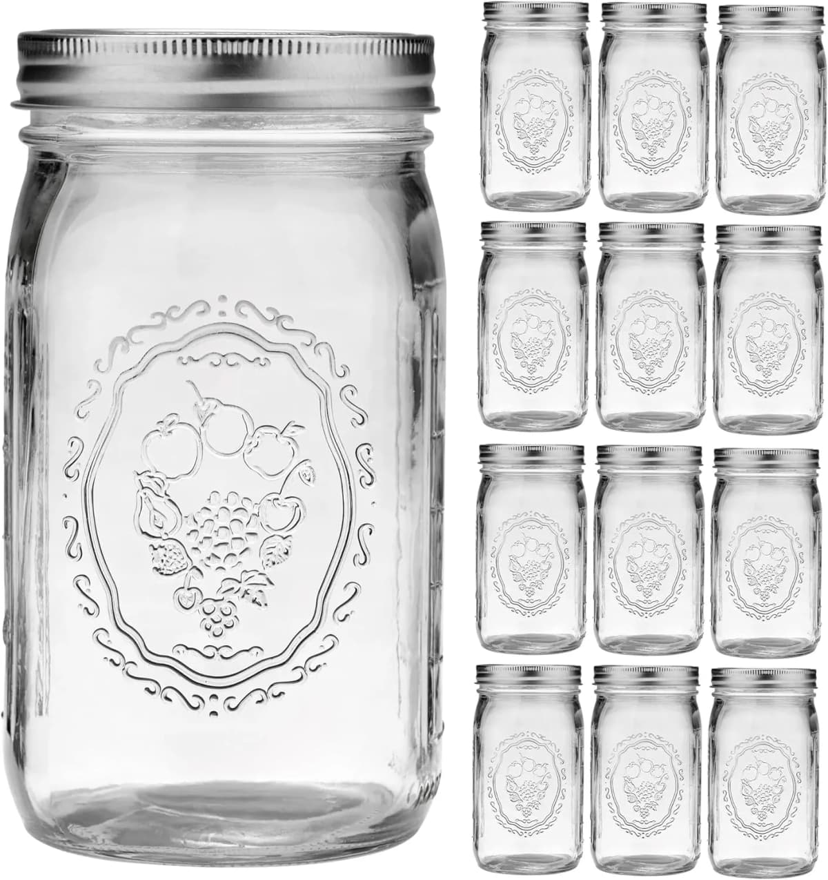 Wide Mouth Mason Jars - Store batch-made dressings, sauces, and marinades
