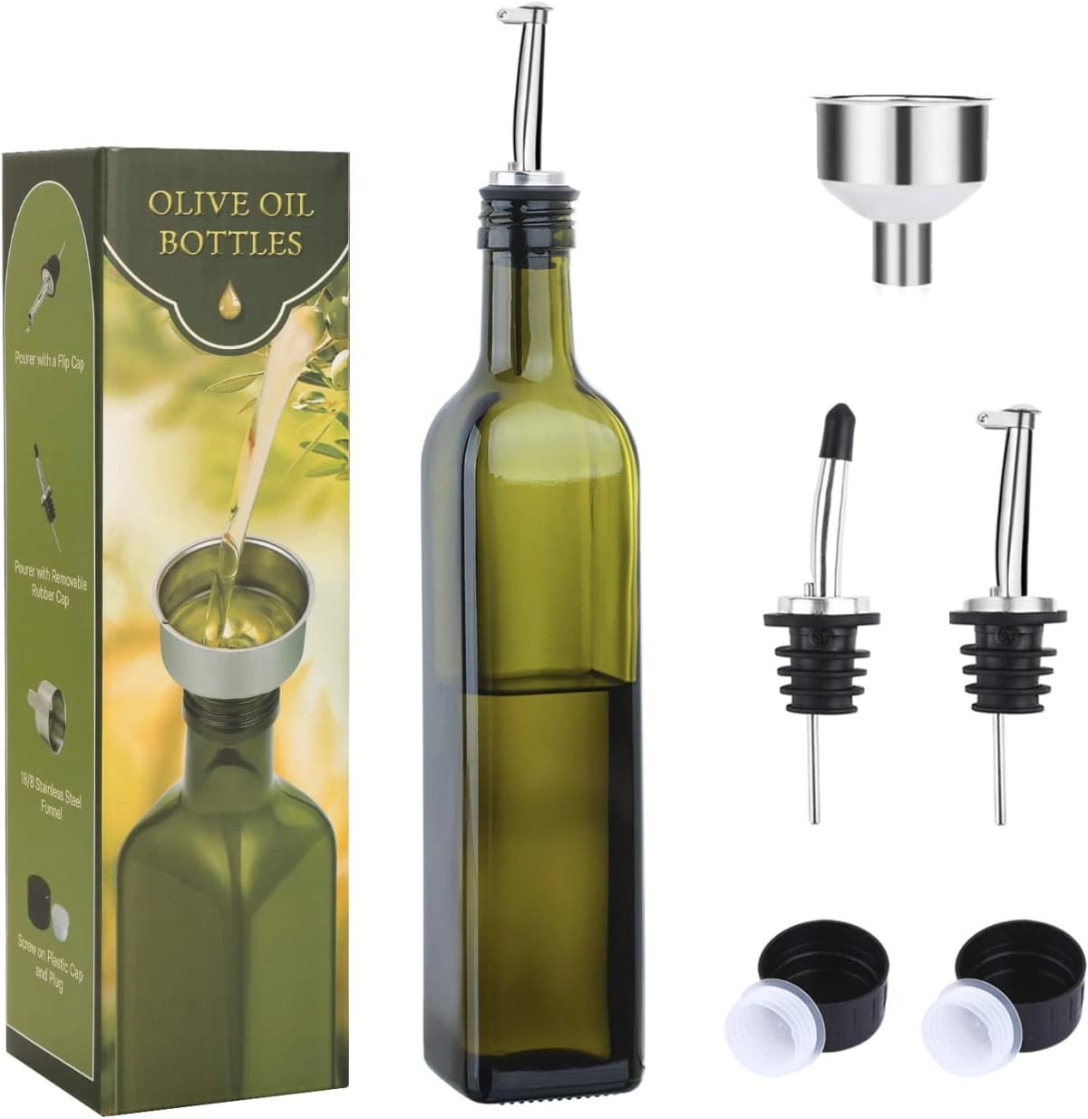 AOZITA Olive Oil Dispenser Bottles - Pour the perfect amount every time